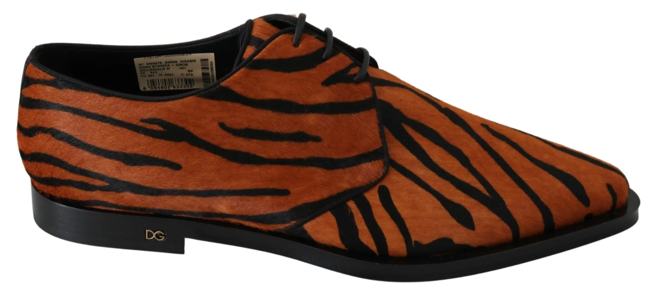 Tiger Pattern Dress Shoes with Pony Hair sold by Louxly