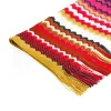 Geometric Patterned Fringed Scarf in Vibrant Hues sold by Louxly