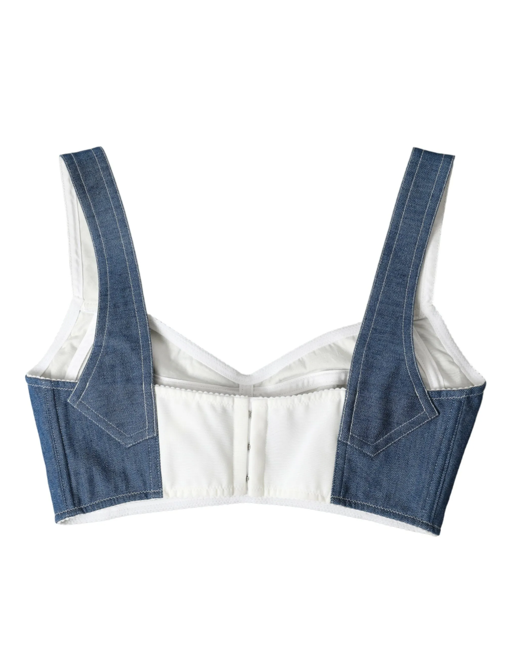 Elegant Blue Bustier Crop Top sold by Louxly product image thumbnail 3