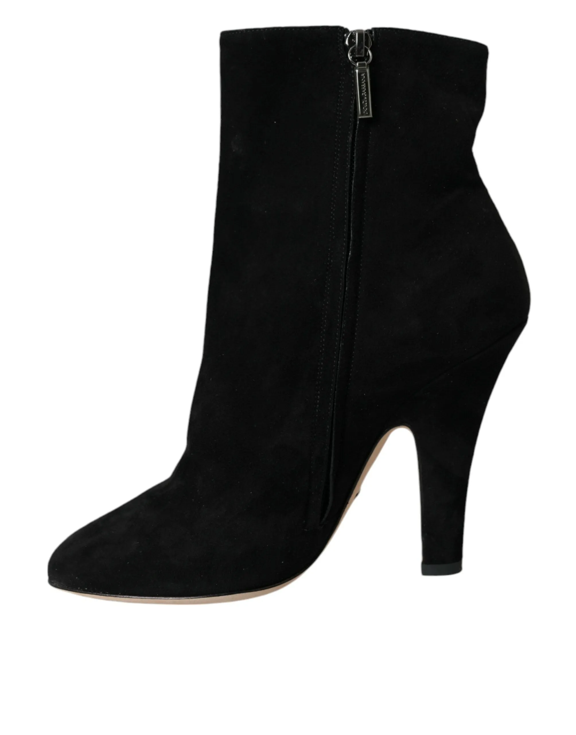 Black Suede Leather Ankle Heels Boots Shoes sold by Louxly product image thumbnail 5