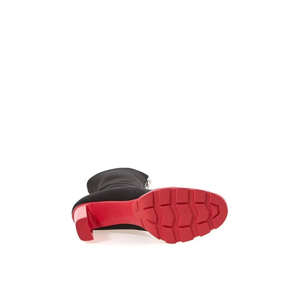 Sleek Neoprene and Leather Black Boots sold by Louxly product image thumbnail 5