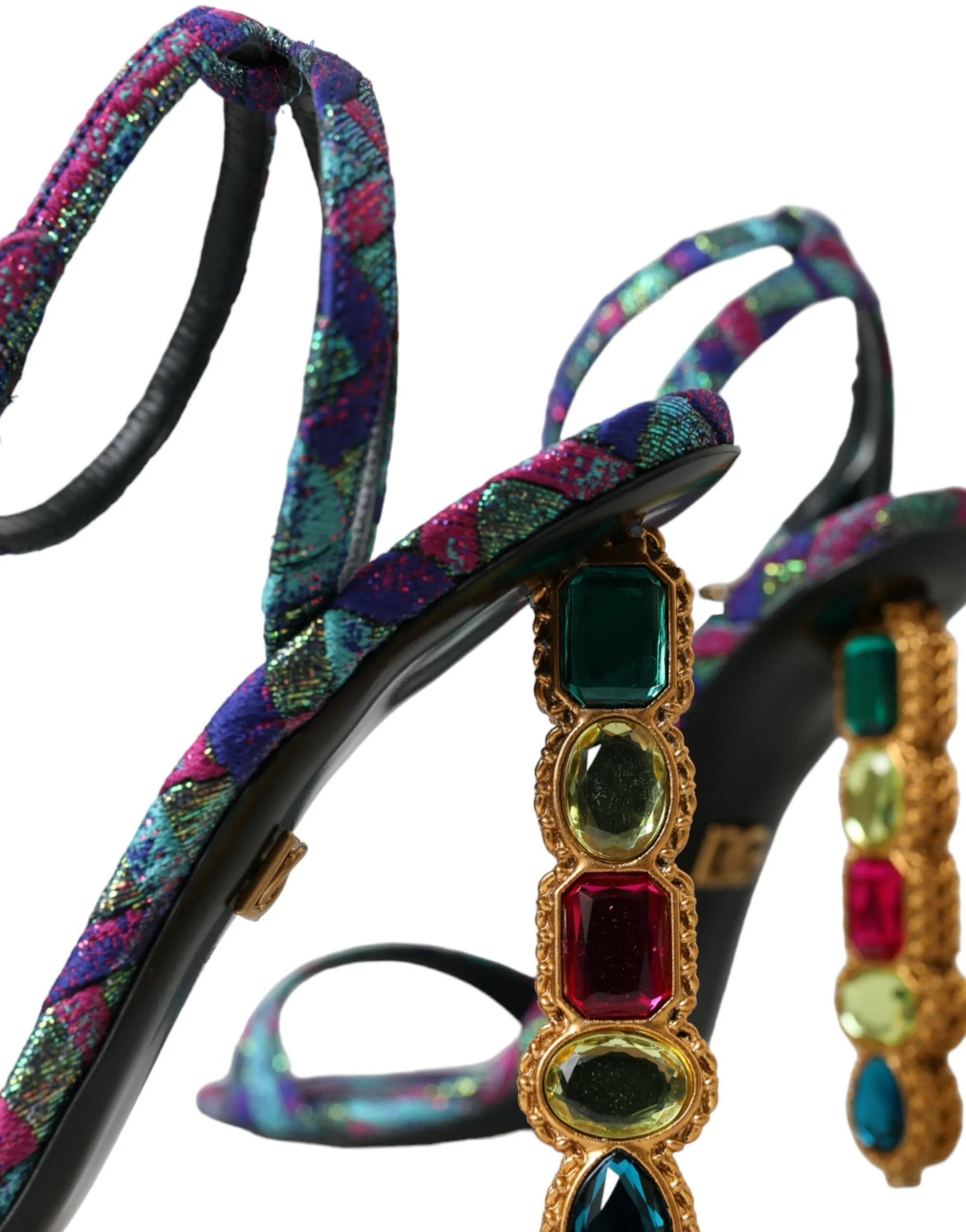 Multicolor Jacquard Crystals Sandals Shoes sold by Louxly product image thumbnail 5