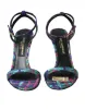 Multicolor Jacquard Crystals Sandals Shoes sold by Louxly