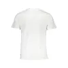 Crisp White Crew Neck Cotton Tee with Logo Print sold by Louxly