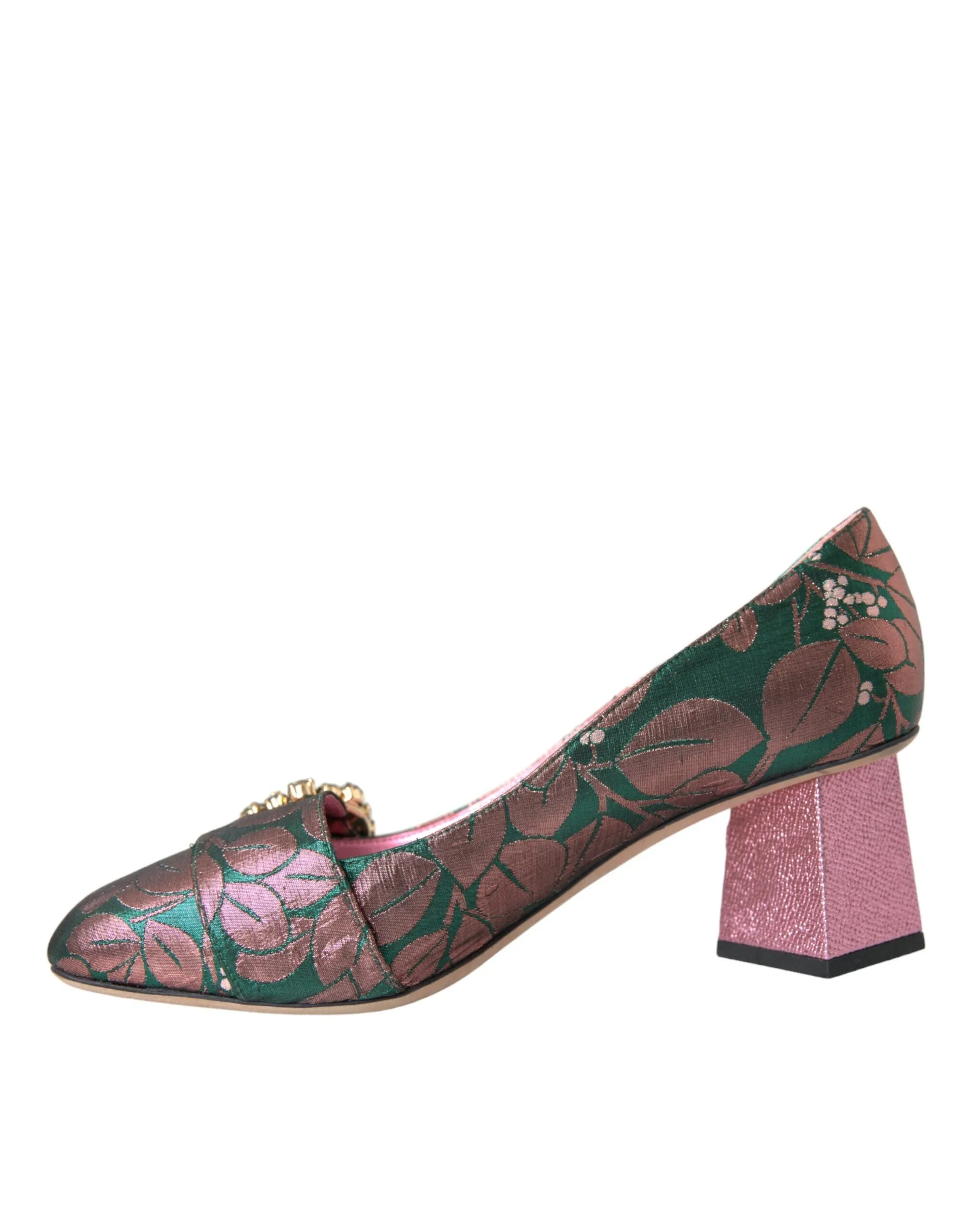 Multicolor Floral Jacquard Crystal Heels Pumps Shoes sold by Louxly product image thumbnail 5