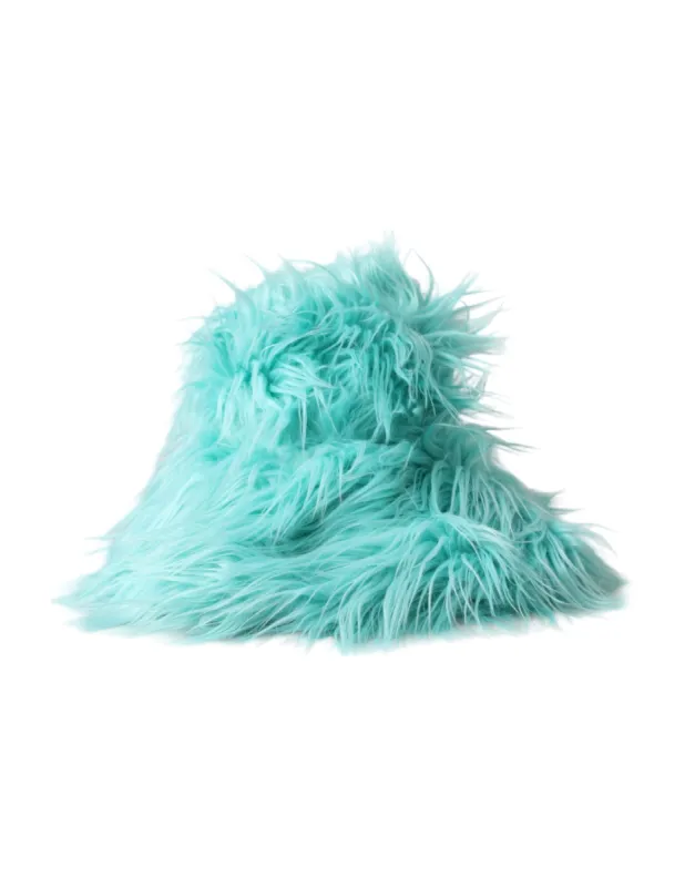 Mint Green Acrylic Fur Womens Bucket Hat sold by Louxly