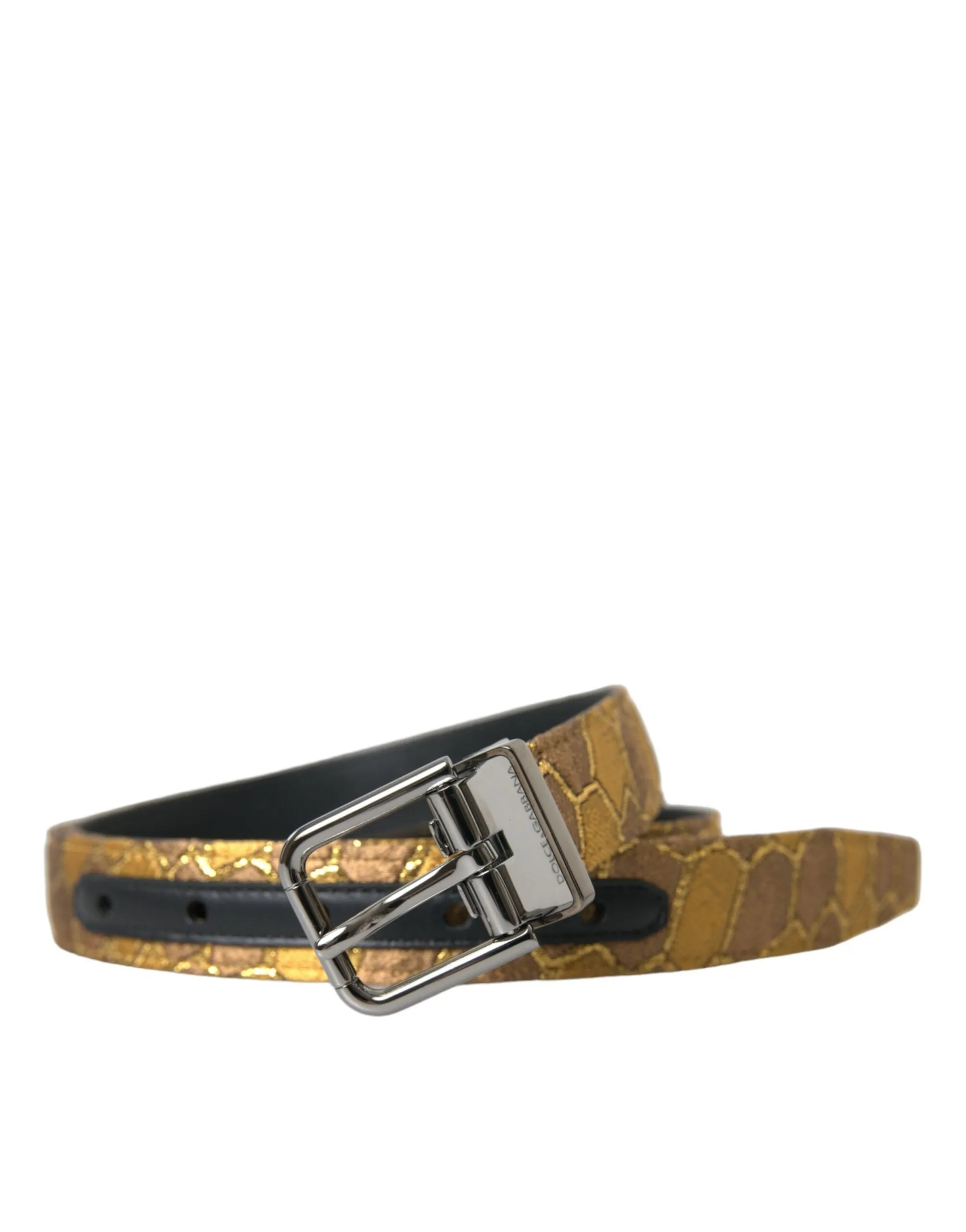 Elegant Gold Leather Belt sold by Louxly