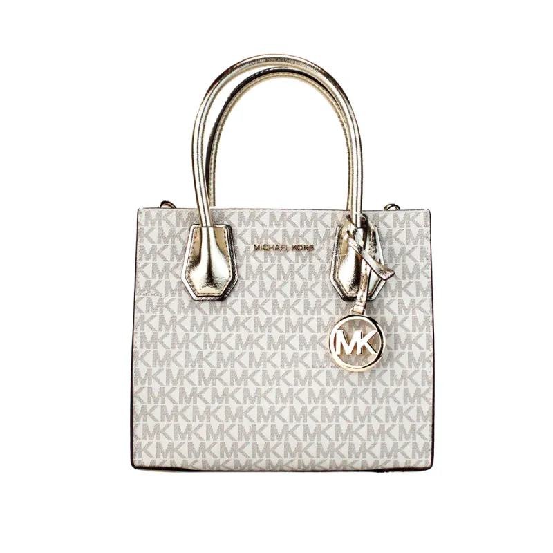 Mercer Medium Pale Gold Signature PVC Messenger Crossbody Bag sold by Louxly