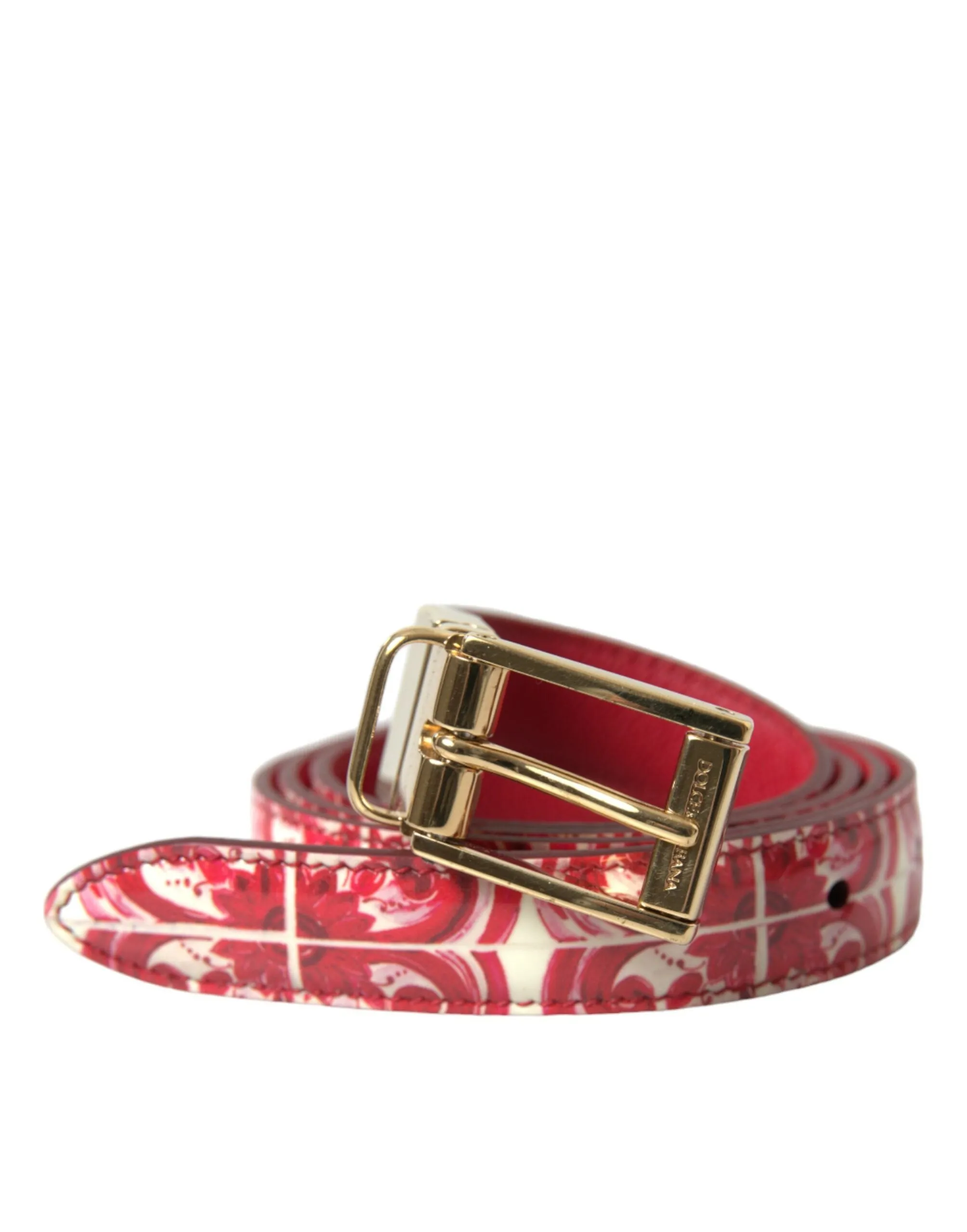 Elegant Red Calfskin Waist Belt sold by Louxly