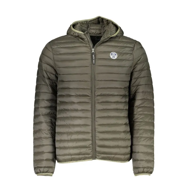 Green Polyamide Men Jacket sold by Louxly