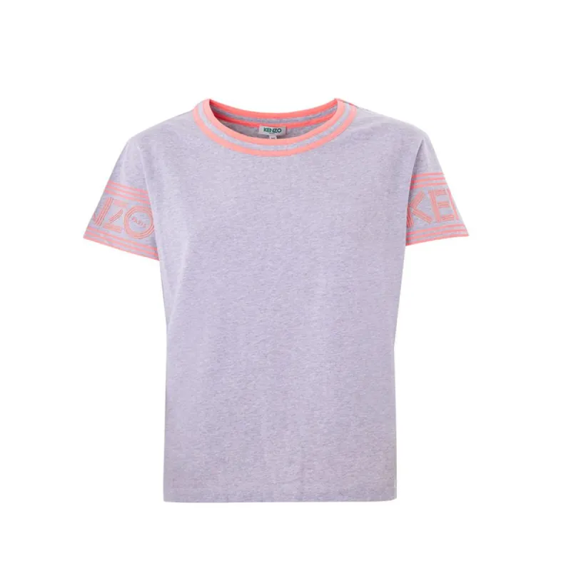 Chic Gray Cotton Top for Sophisticated Style made by Kenzo