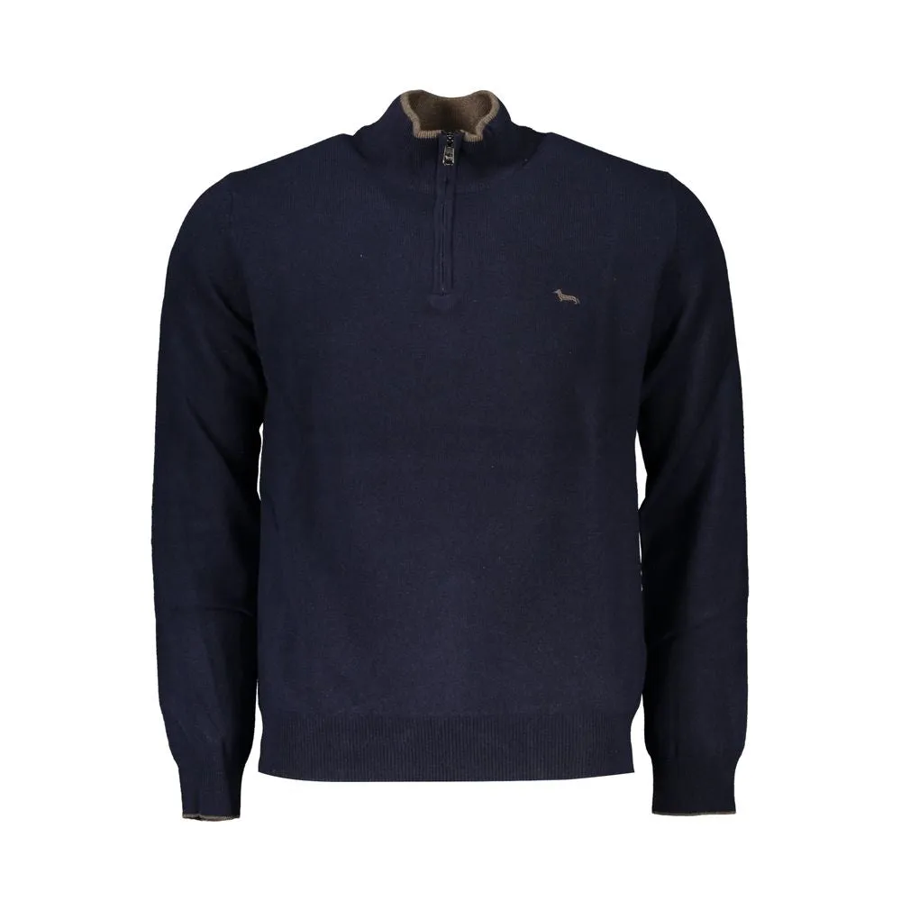 Elegant Contrast Detail Half Zip Sweater sold by Louxly