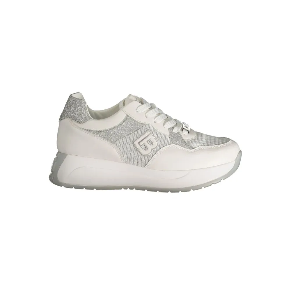 White Polyester Sneaker sold by Louxly