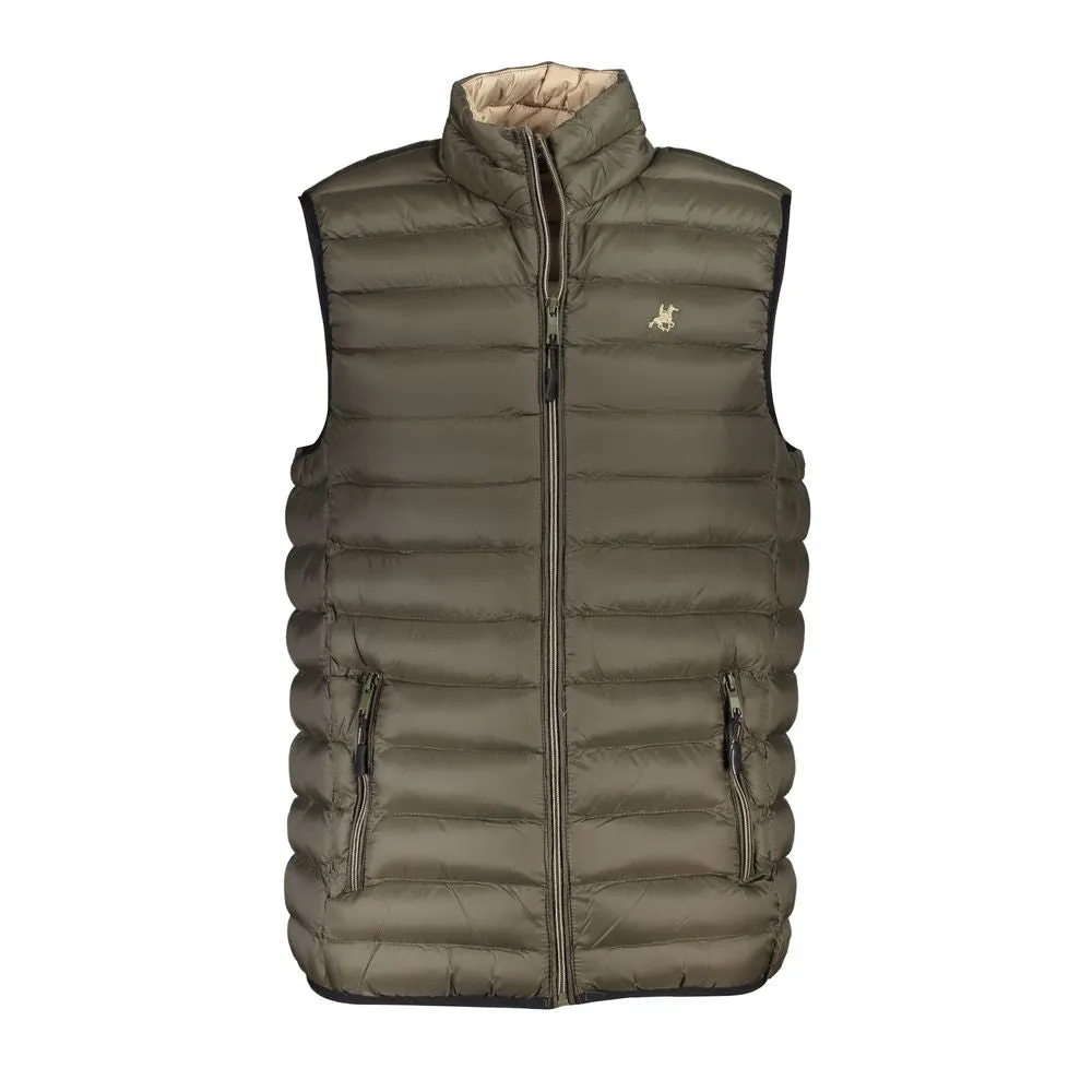 Sleeveless Embroidered Green Jacket sold by Louxly