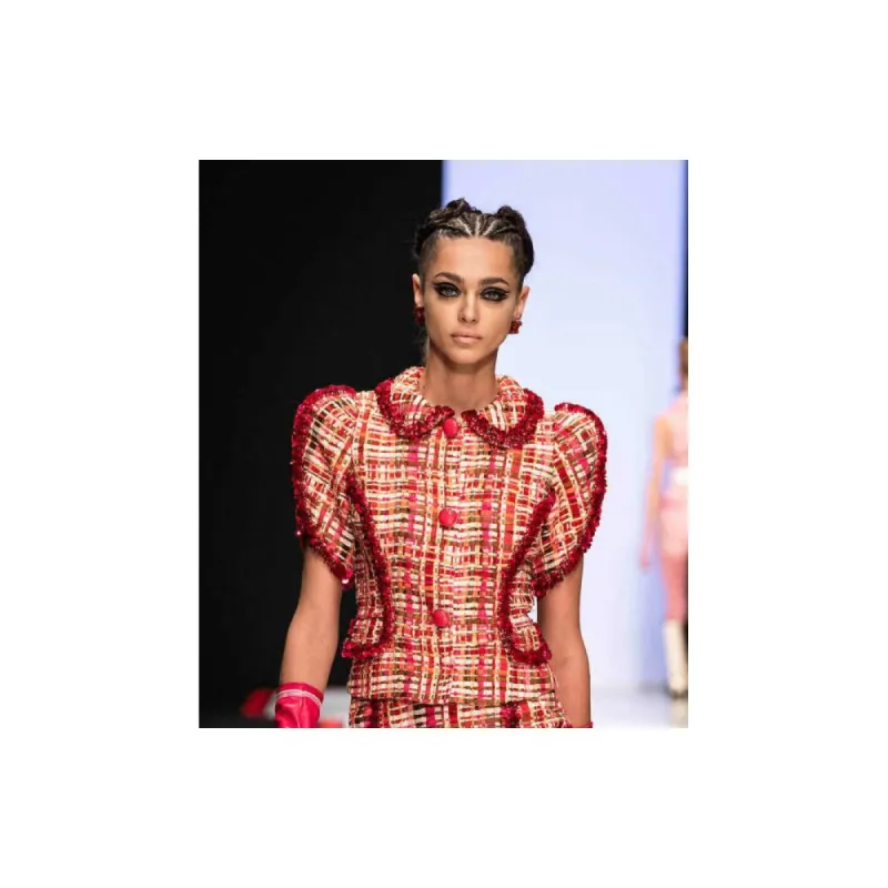 Pink Viscose Women Blazer sold by Louxly