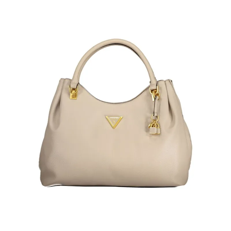Beige Polyethylene Handbag sold by Louxly
