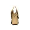 Gabby Small Camel Faux Leather Top Zip Satchel Crossbody Bag sold by Louxly