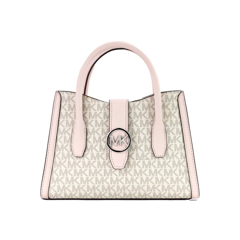 Gabby Small Powder Blush PVC Top Zip Satchel Crossbody Bag sold by Louxly