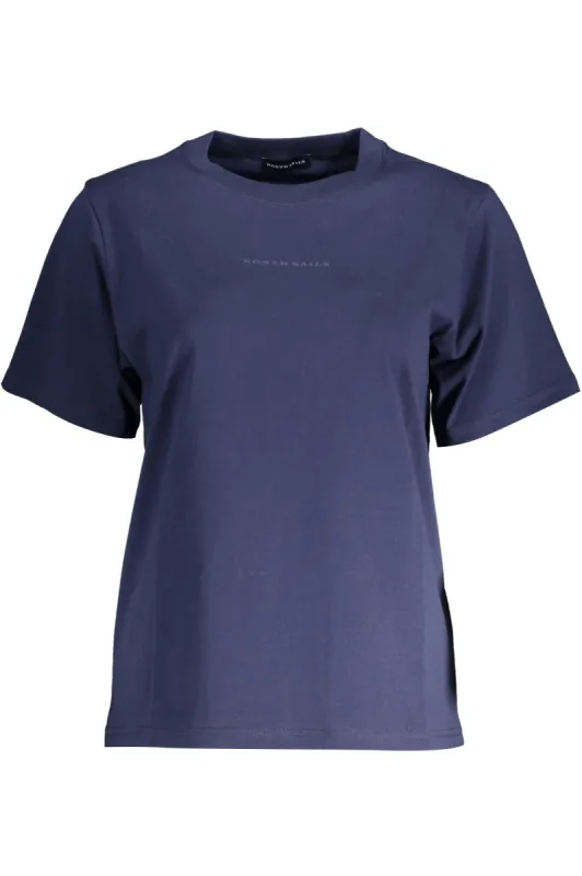 Blue Organic Cotton Tee with Iconic Print made by North Sails