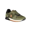 Green Lace-Up Sneakers with Contrast Details sold by Louxly