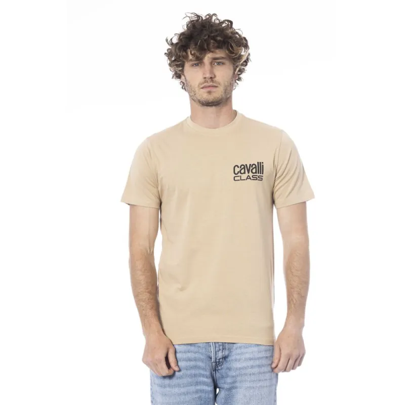 Beige Cotton Men T-Shirt sold by Louxly