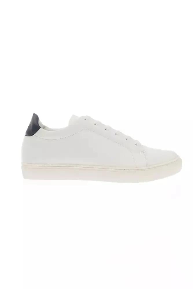 Elegant Monocolor Leather Sneakers sold by Louxly