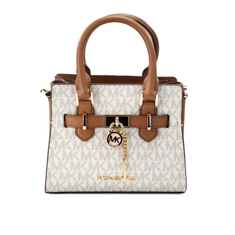 Hamilton XS Small Vanilla PVC Leather Satchel Crossbody Bag Purse sold by Louxly