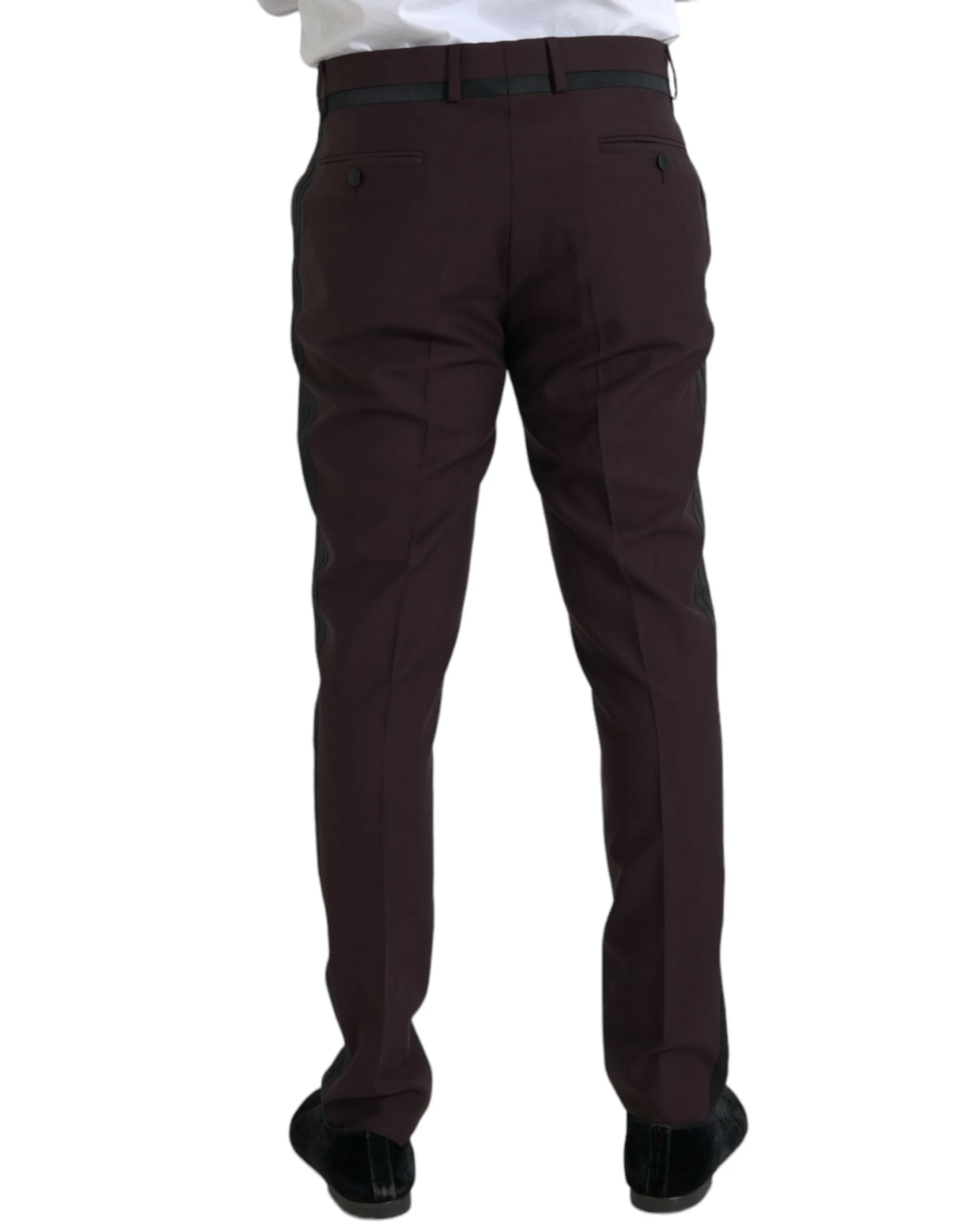 Dark Brown Wool Slim Fit Pants sold by Louxly product image thumbnail 3
