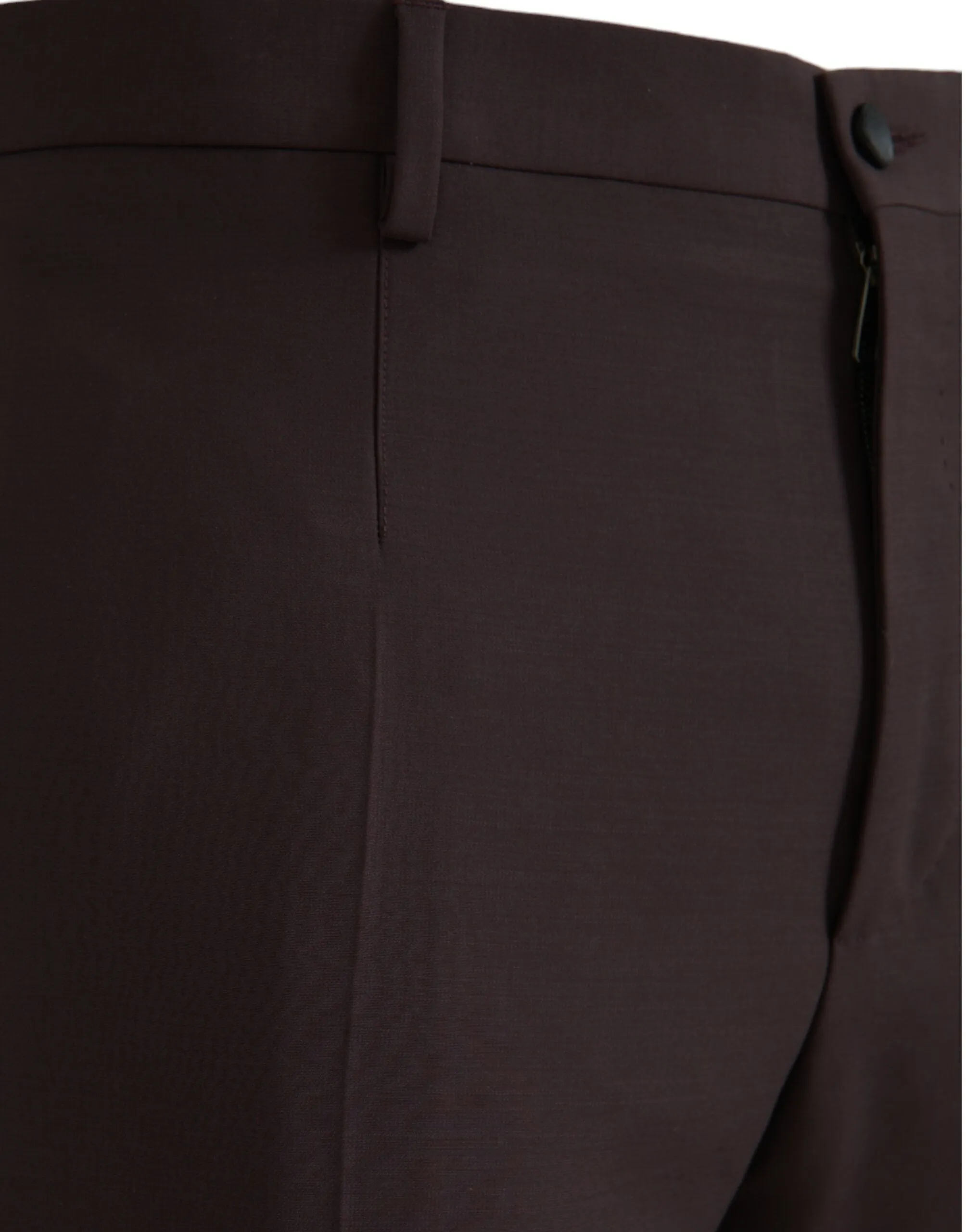 Dark Brown Wool Slim Fit Pants sold by Louxly product image thumbnail 4