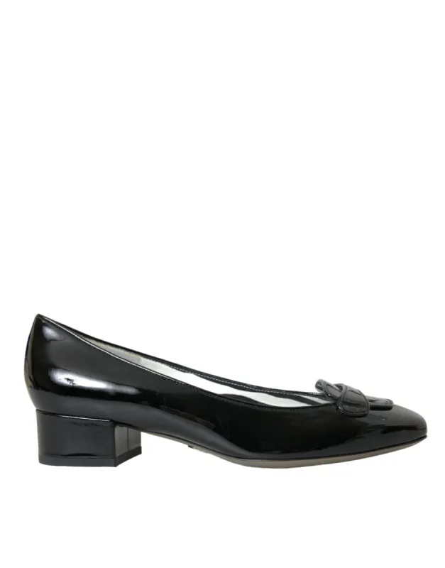 Black Patent Leather Block Heels Pumps Shoes sold by Louxly