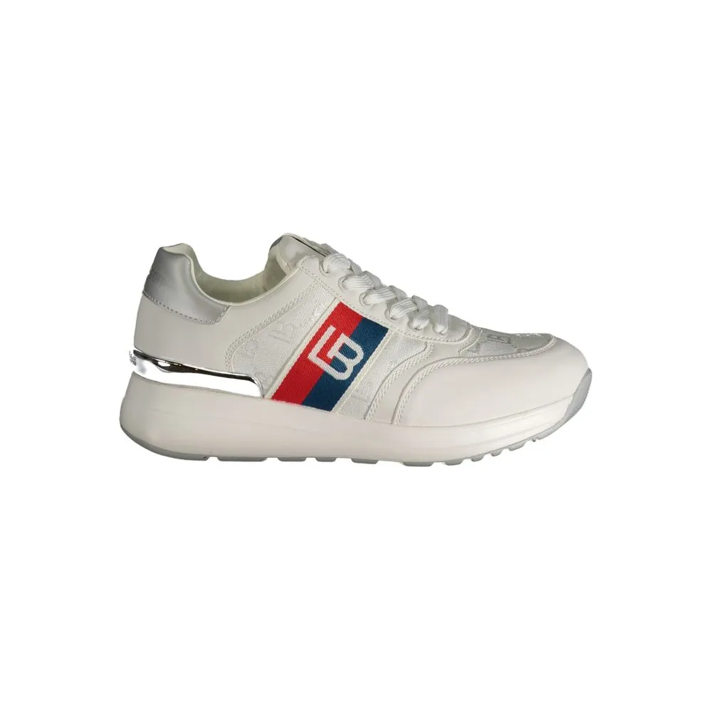 White Polyester Sneaker sold by Louxly