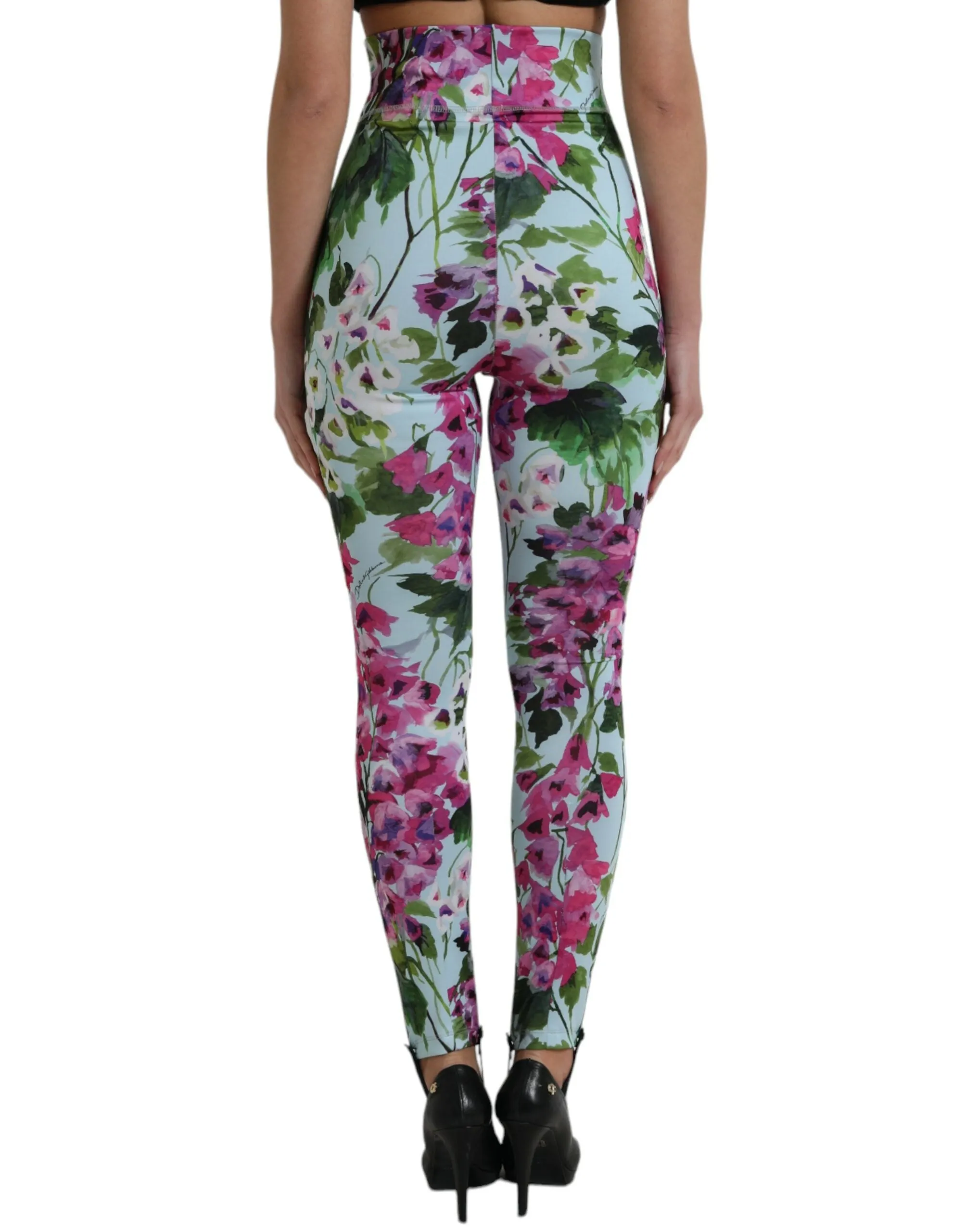 Elegant Floral High-Rise Leggings Pants sold by Louxly product image thumbnail 3