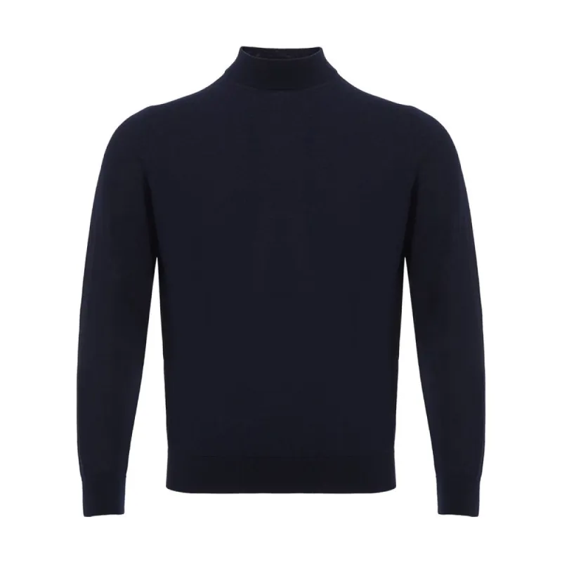 Elegant Cashmere Blue Sweater for Men sold by Louxly