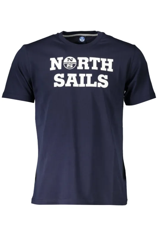 Blue Cotton Men T-Shirt made by North Sails
