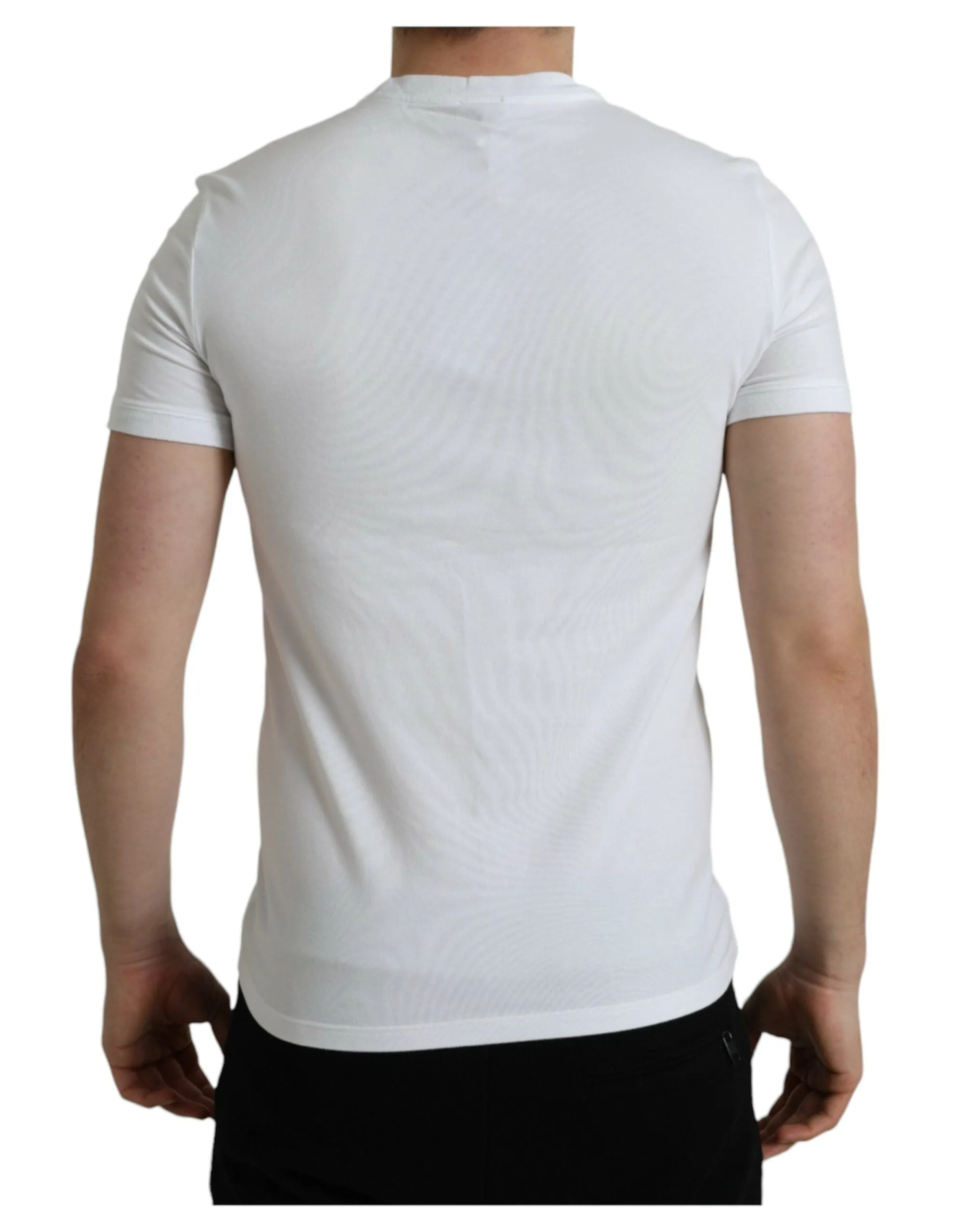 Elegant White Logo Crest Tee sold by Louxly product image thumbnail 3