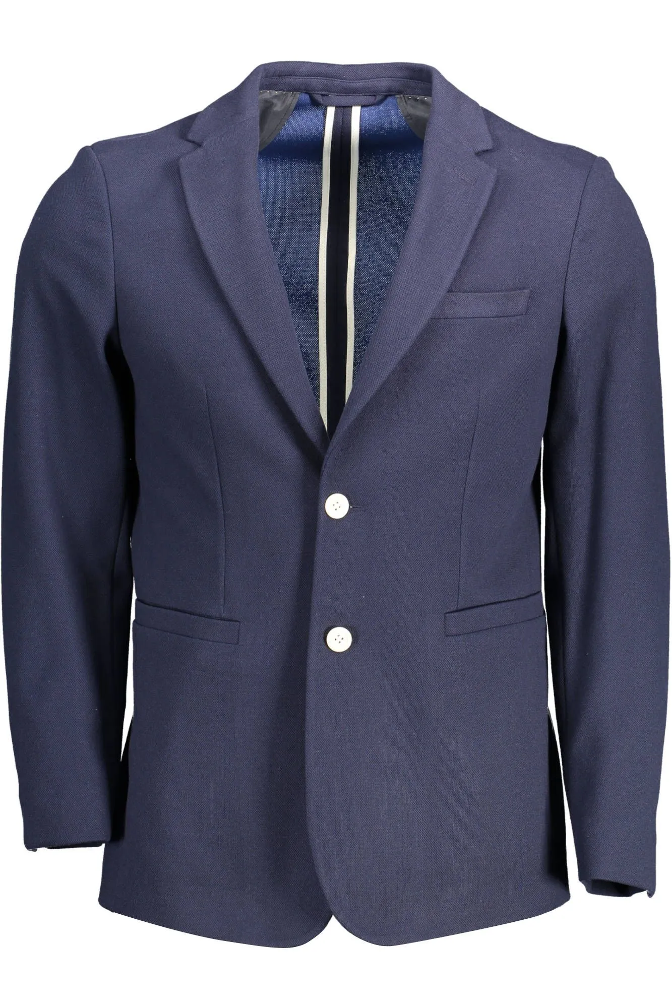 Blue Polyester Men Jacket sold by Louxly