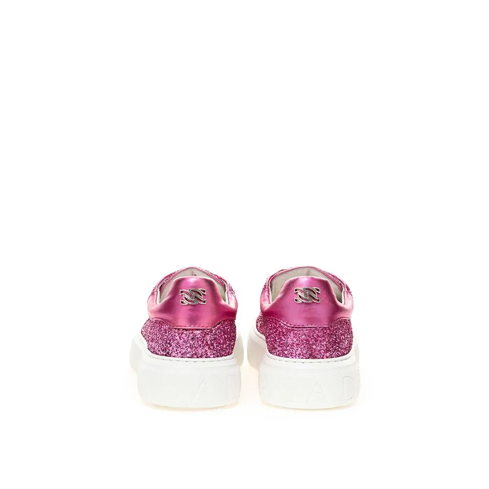 Fuchsia Elegance Leather Sneakers sold by Louxly product image thumbnail 3