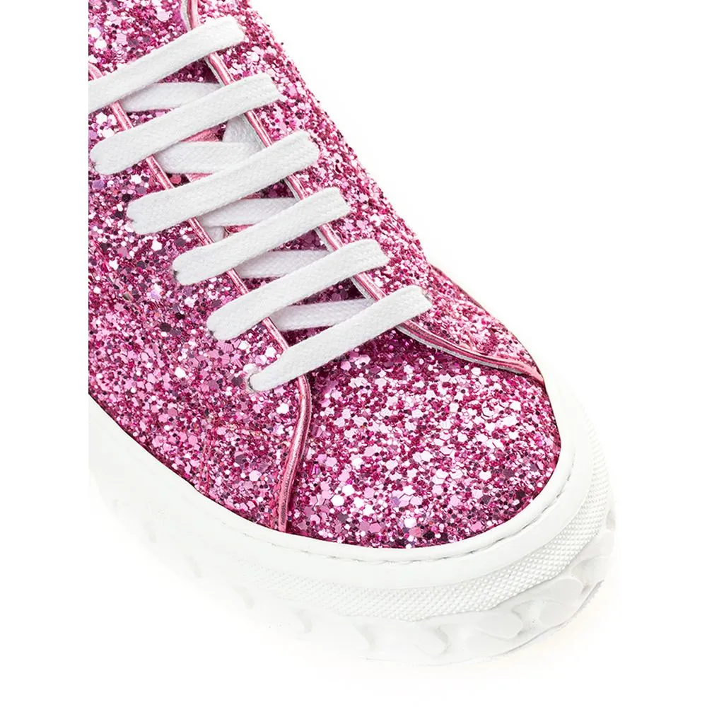 Fuchsia Elegance Leather Sneakers sold by Louxly product image thumbnail 4