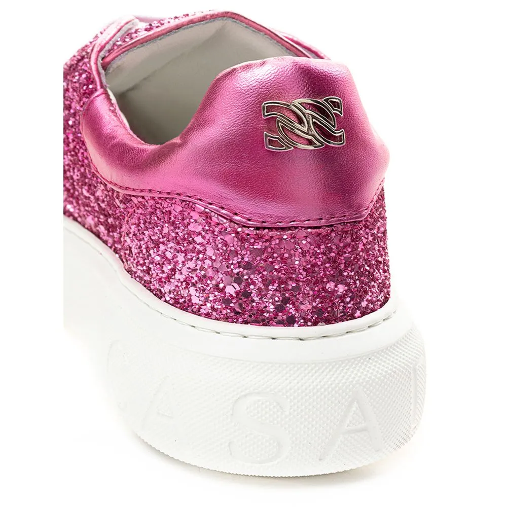 Fuchsia Elegance Leather Sneakers sold by Louxly product image thumbnail 5