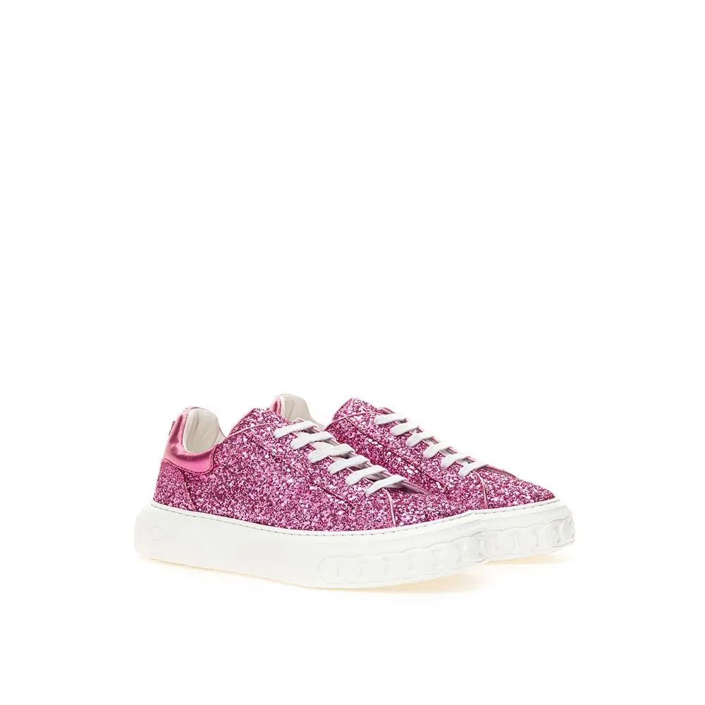 Fuchsia Elegance Leather Sneakers sold by Louxly product image thumbnail 2