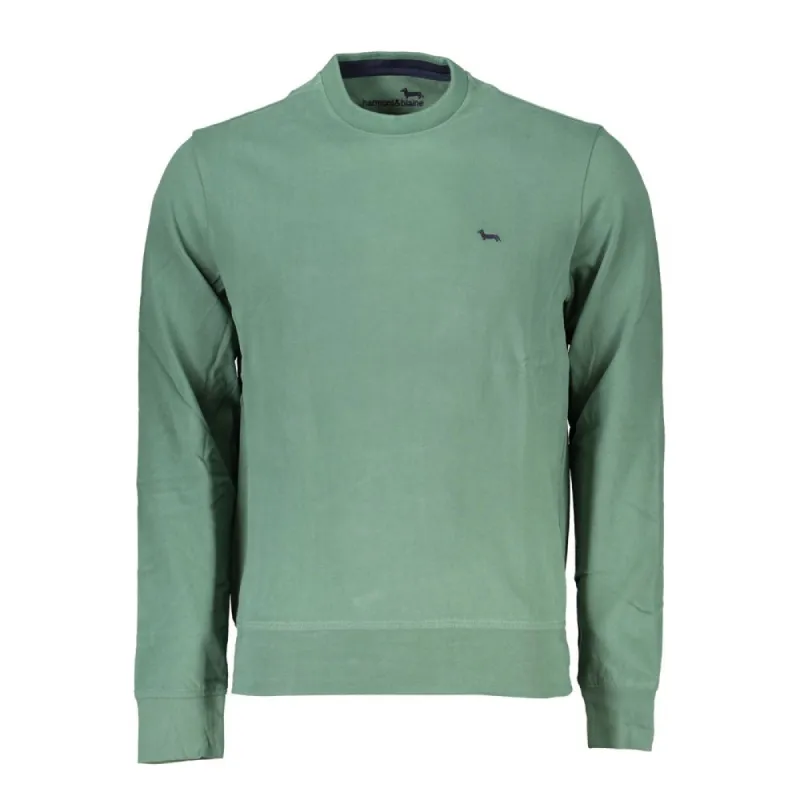 Elegant Emerald Crew Neck Sweater made by Harmont & Blaine
