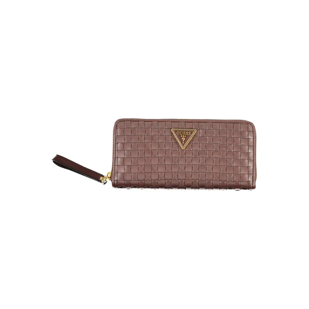 Chic Brown Polyethylene Wallet with Coin Purse sold by Louxly