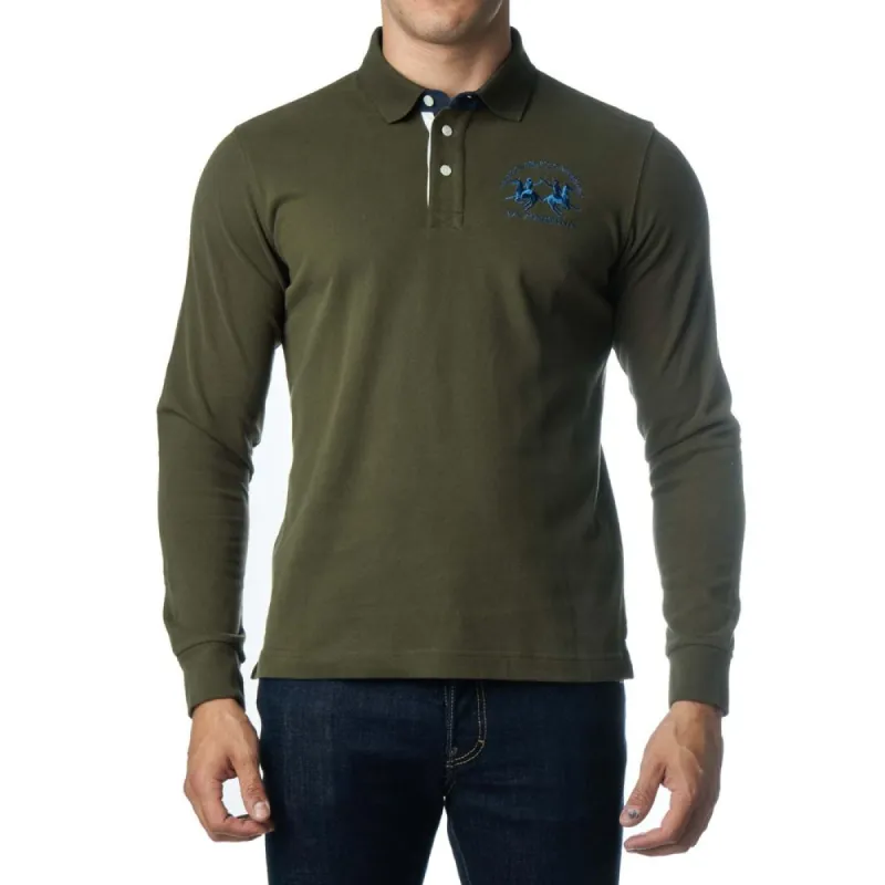 Green Cotton Polo Shirt sold by Louxly