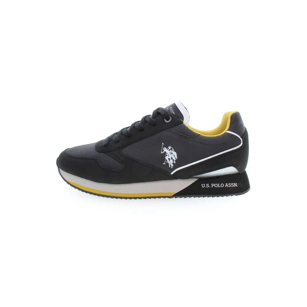 Sleek Black Lace-Up Sports Sneakers sold by Louxly product image thumbnail 2