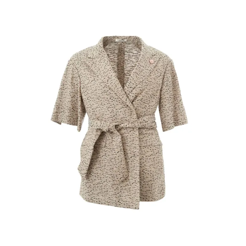 Chic Beige Linen Jacket sold by Louxly
