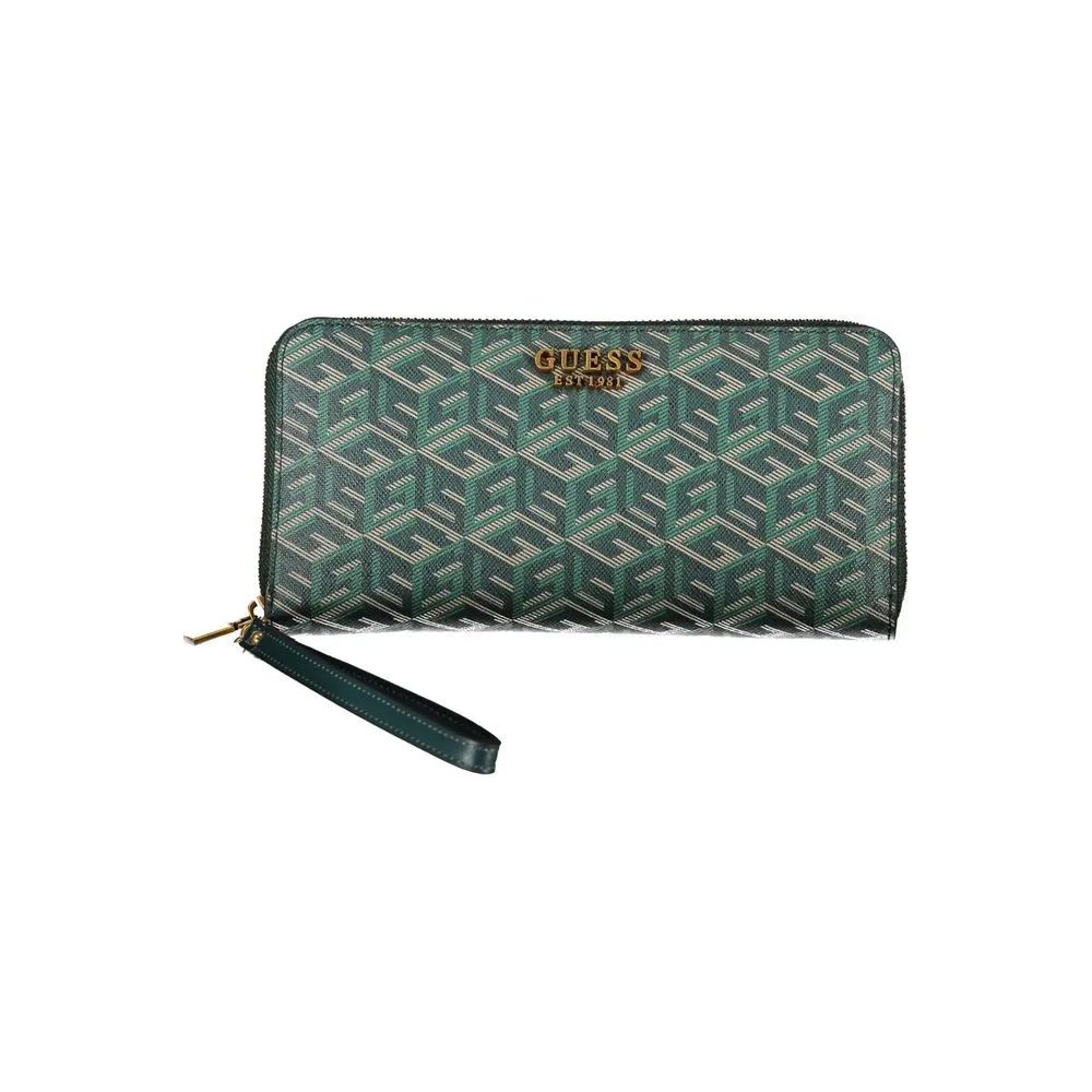 Elegant Green Designer Wallet with Contrast Details sold by Louxly