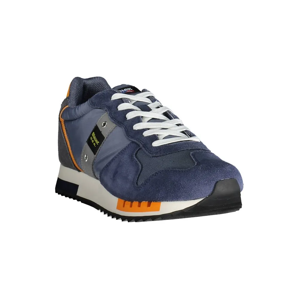 Blue Leather Men Sneaker sold by Louxly product image thumbnail 2