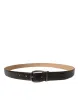 Elegant Dark Brown Calf Leather Belt sold by Louxly