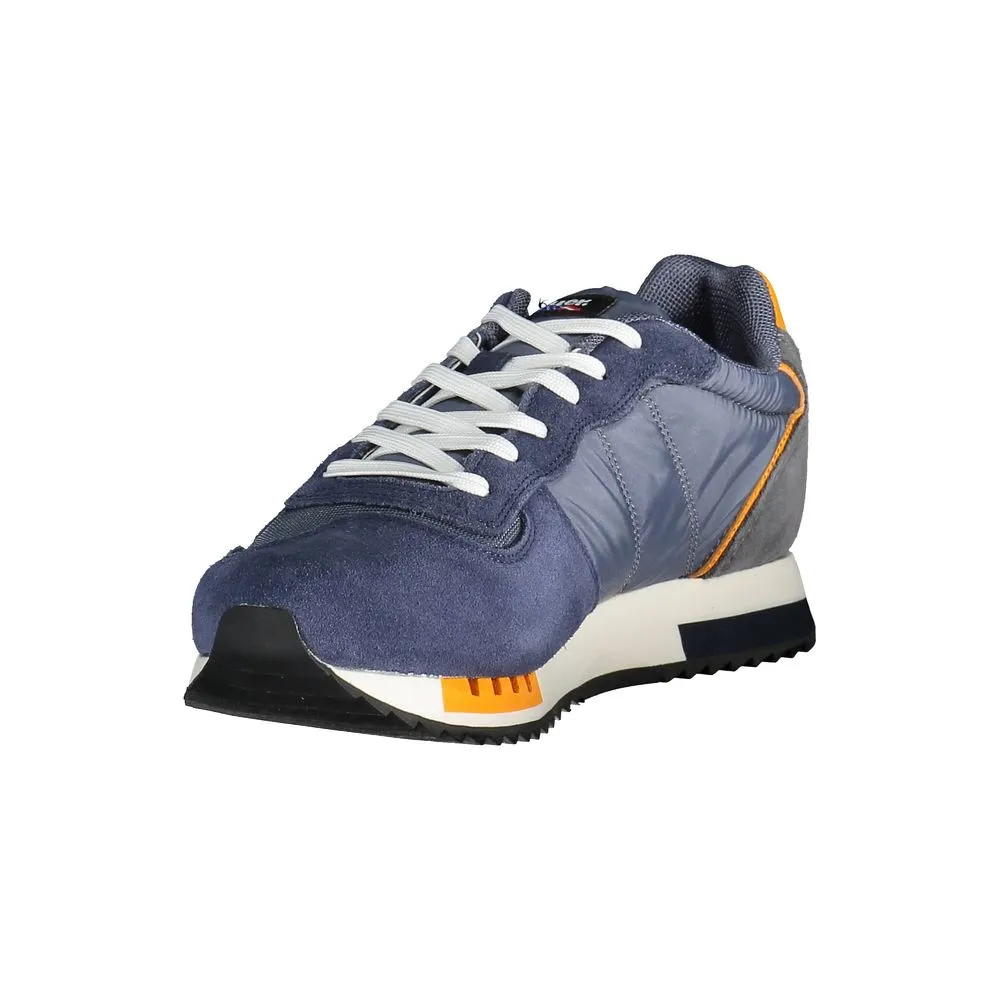 Blue Leather Men Sneaker sold by Louxly product image thumbnail 3