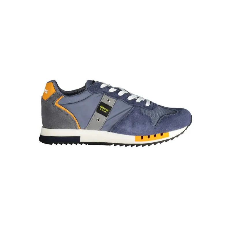 Blue Leather Men Sneaker sold by Louxly